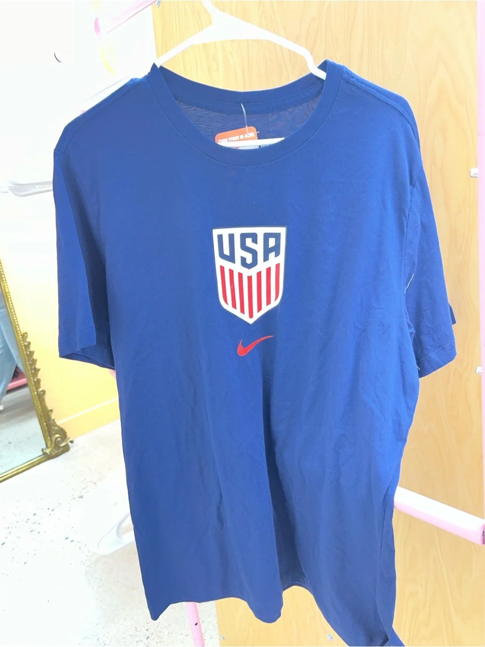 Nike Men’s USA Crest T-Shirt - Navy with Red Accents